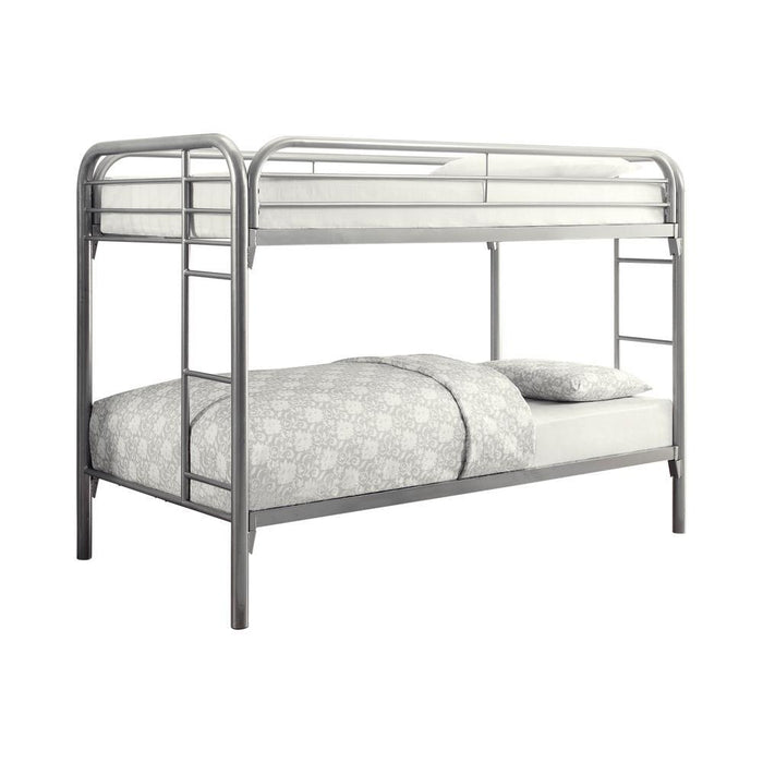 Morgan  Twin over Twin Silver Bunk Bed