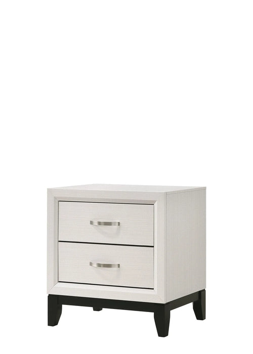 Crown Mark Akerson King Four Piece Bedroom Set Chalk
