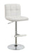 G120356 Contemporary White Adjustable Padded Back Bar Stool image