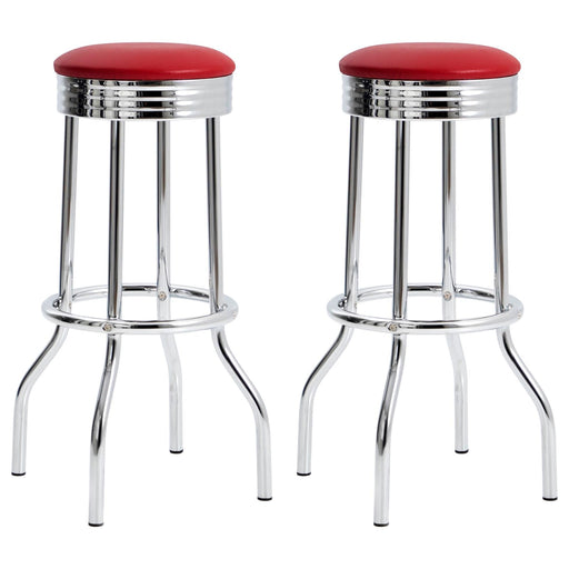 Cleveland Contemporary Red Bar Height Stool image