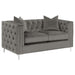 Phoebe Tufted Tuxedo Arms Loveseat Urban Bronze image