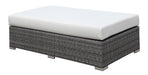 SOMANI Light Gray Wicker/Ivory Cushion Bench image