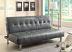 Bulle Gray Leatherette Futon Sofa, Gray image
