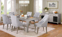 DIOCLES Silver, Light Gray 6 Pc. Dining Table Set w/ Bench image