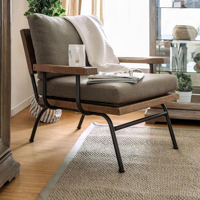 Santiago Light Brown/Dark Oak Accent Chair image