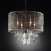 Gina Black/Silver Ceiling Lamp, Hanging Crystal image