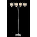 Claris Ivory/Chrome Arch Lamp, Hanging Crystal image
